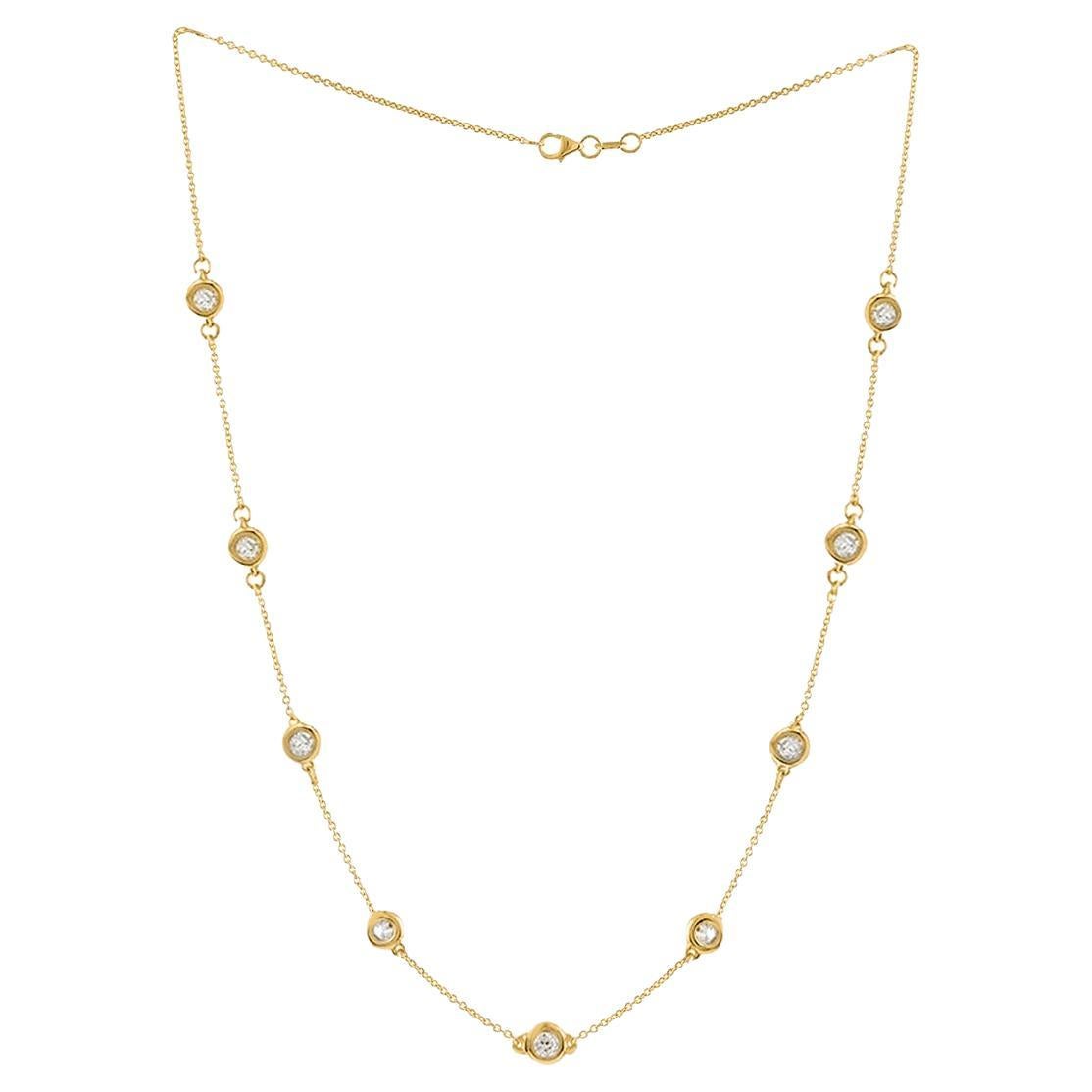 Diana M. Collier à la mode en or jaune 14 carats avec diamants de 1,01 carat