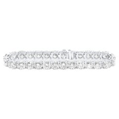 Diana M. 13.10 CT. Dianmon Tennis Bracelet. 18K White Gold