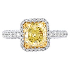 Diana M.  1.39 ct GIA certified (FIY VS2) fancy intense yellow radient diamond 