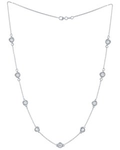 Diana M. 14 kt white gold, 18" diamonds-by-the-yard necklace 2.25 cts