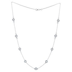 Diana M. 14 kt white gold, 16.5" diamonds-by-the-yard necklace 2.00 cts