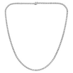 Diana M 14 Kt White Gold 3 Ct Diamond Tennis Necklace