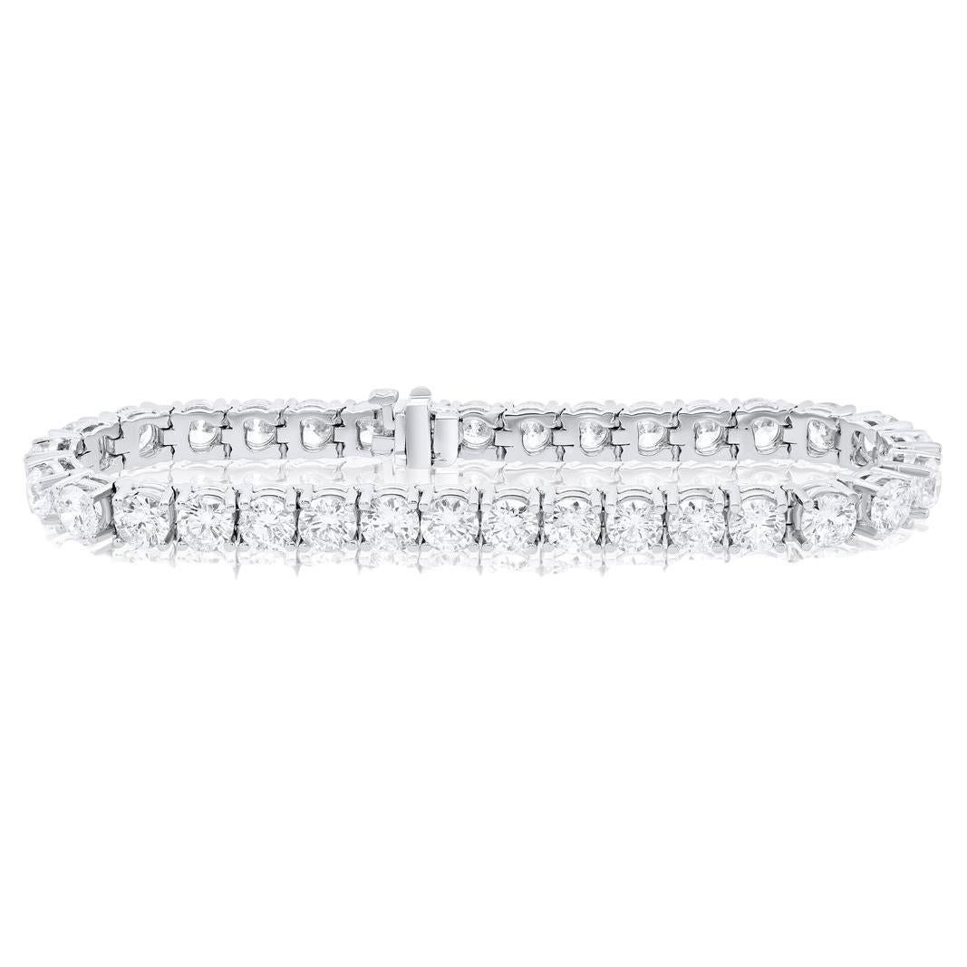 Diana M. 14.51 CT. Diamond Tennis Bracelet 18K White Gold