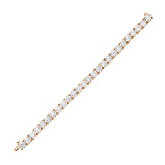 Diana M. 14K Rose Gold 4-Prong Diamond Tennis Bracelet, 4.60 Carats TW