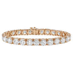 Diana M. 14K Rose Gold 4-Prong Diamond Tennis Bracelet, 4.60 Carats TW