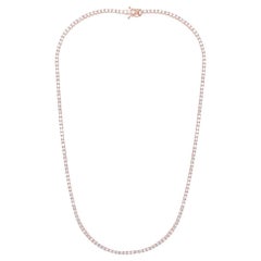 Diana M 14K Rose Gold 6.25 Ct Diamond Tennis Bracelet Set In Four Prong