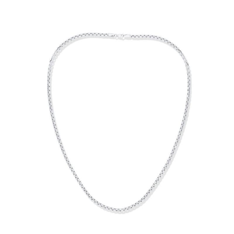 Catena in oro bianco 14kt (15,90 grammi, 22 pollici)