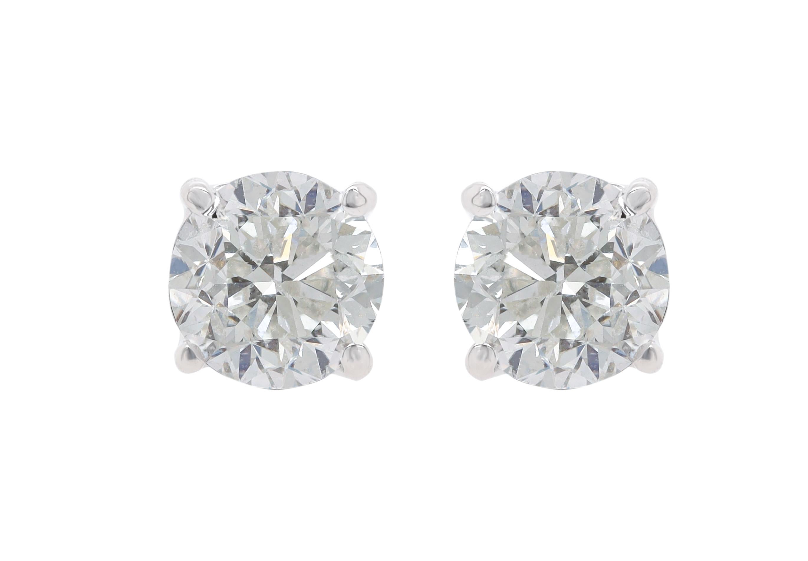 Diana M 14K Weißgold 10,35 Karat Reinheit inhahnced Diamant-Ohrsteckern (Moderne)
