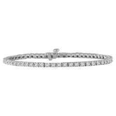 Diana M. I. Bracciale tennis con diamanti da 2,00 carati in oro bianco 14 carati con incastonatura a quattro punte
