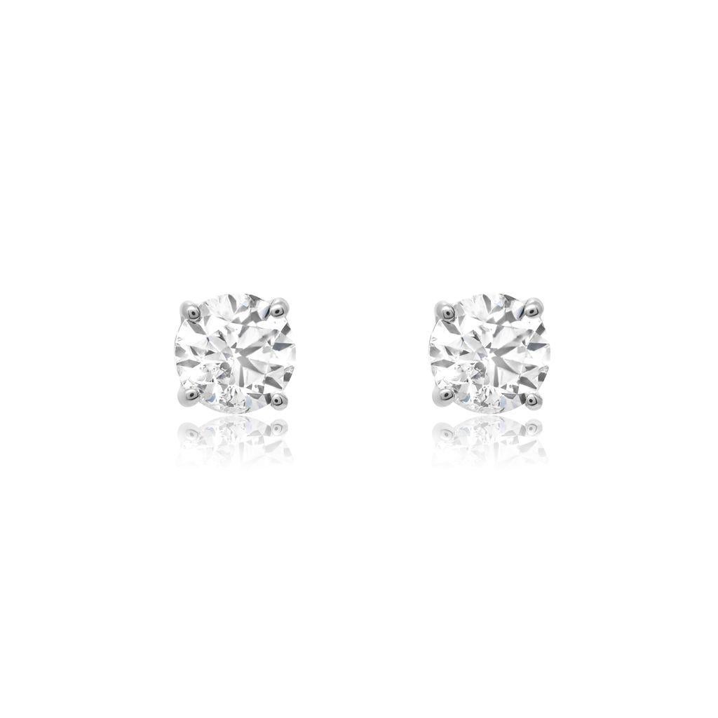 Diana M 14 Karat  White gold studs 4.09CTS H SI2 GIA 2.04 H SI2 #142595874 And 2.05 H SI2 
#5436205759 GIA 