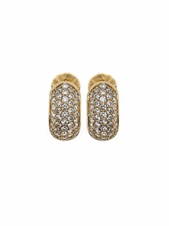 Orecchini Diana M in oro giallo 14K da 0,50" con diamanti rotondi da 1,70 carati