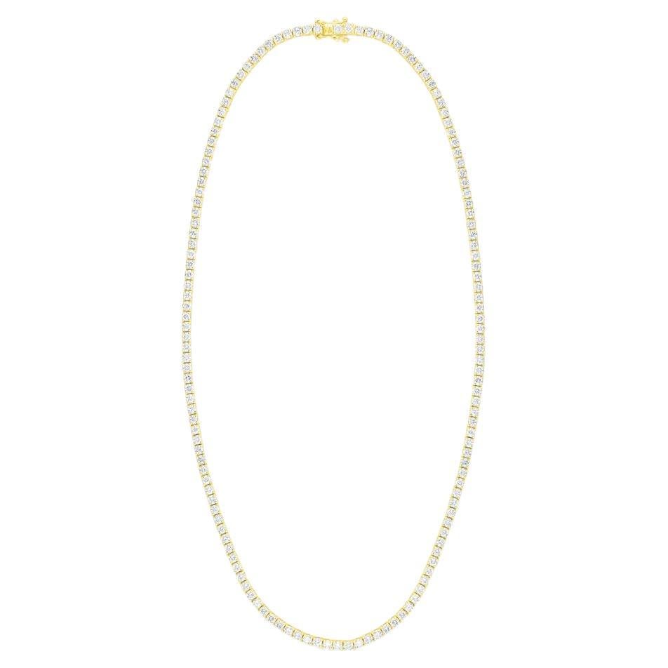 Diana M 14K Gelbgold 7,00 Karat TW Diamant-Tennis-Halskette