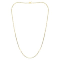 Diana M 14K Oro Amarillo 8.10 Ct Collar Línea Recta Diamantes