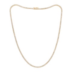 Diana M Collier tennis en or jaune 14 carats avec diamants de 3,13 carats