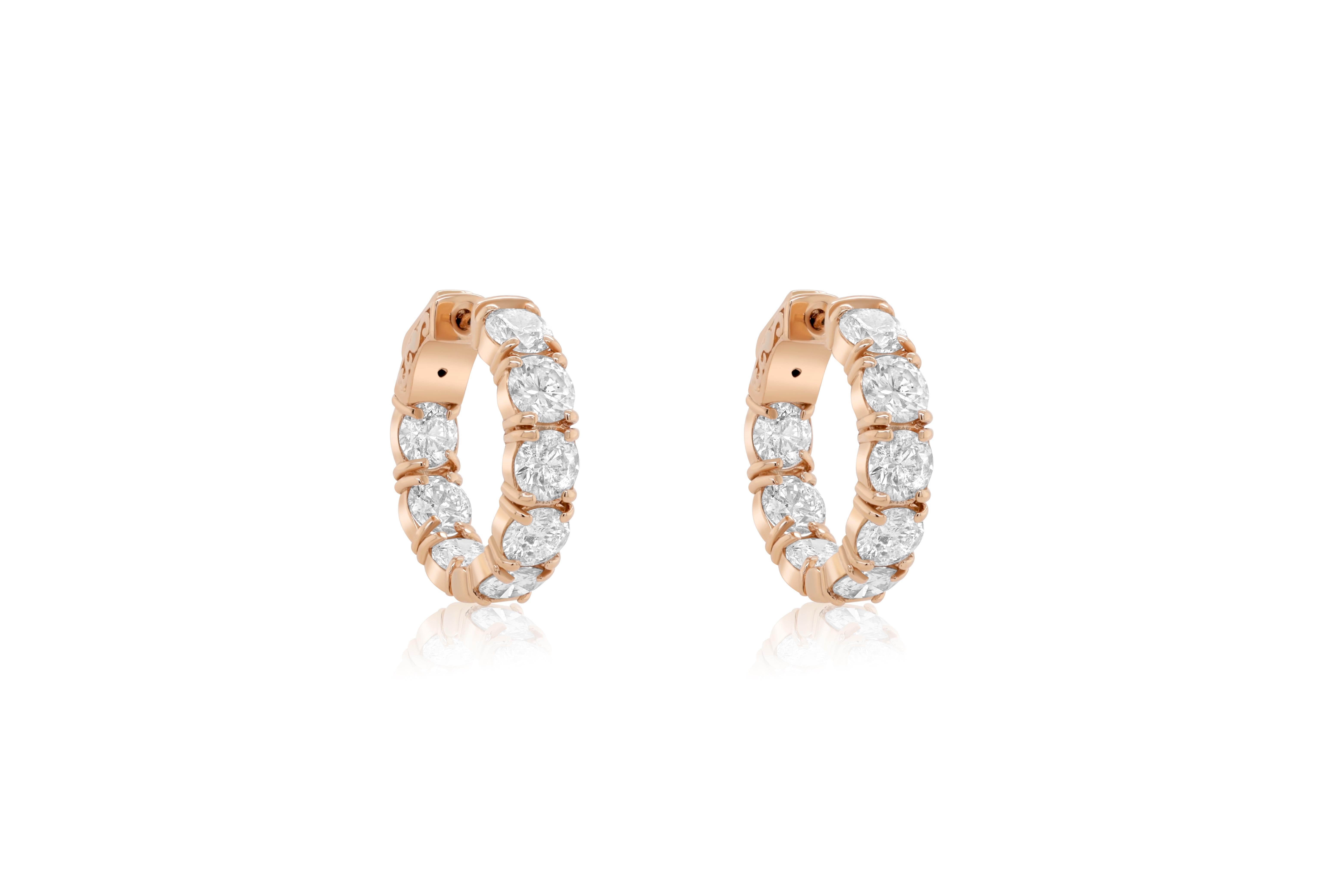14KT Rose gold,diamond round hoop features  7.15crt of diamonds 20 stones.
Diana M. is a leading supplier of top-quality fine jewelry for over 35 years.
Diana M is one-stop shop for all your jewelry shopping, carrying line of diamond rings,