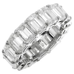 Diana M. 15,17 Karat Smaragd-Diamant-Eternity-Ring 