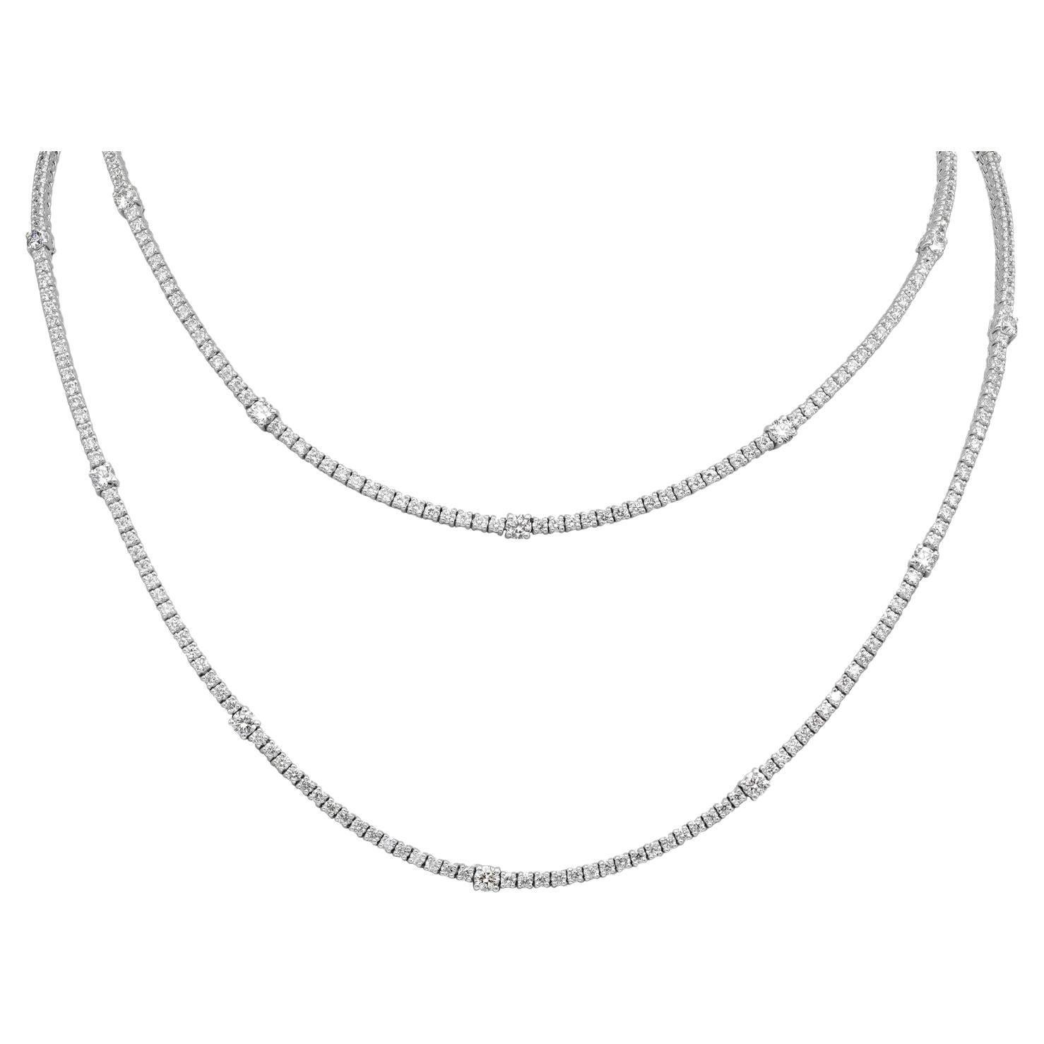 Diana M. 15.63 Ct Diamond Opera Necklace For Sale