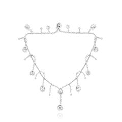 Diana M. 16 CT. Diamond Necklace 18K White Gold