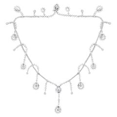 Diana M. 16 CT. Diamond Necklace 18K White Gold