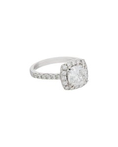 Diana M. 1.70ct Center Cushion Diamond H-Color VS2 Clarity Ring In White Gold