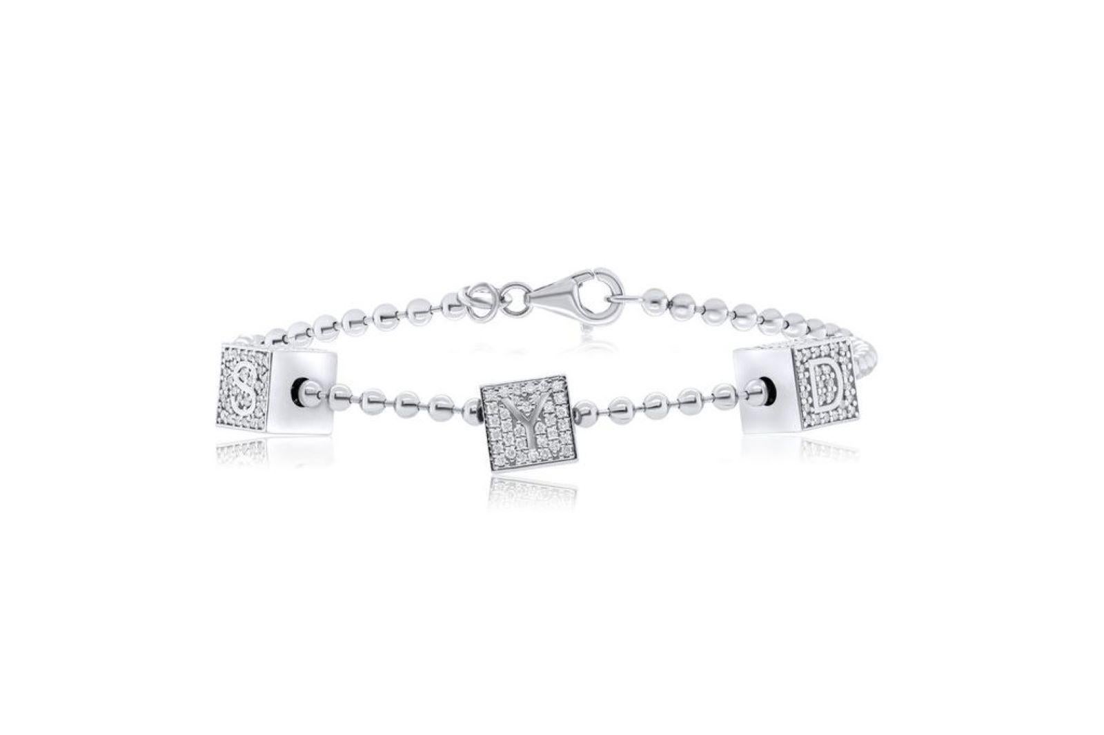 Round Cut Diana M 1.70cts Diamond Fashion Bracelet For Sale