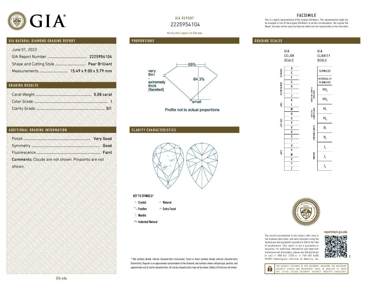 Diana M. Boucles d'oreilles pendantes en or blanc et jaune 18 carats avec une valeur de 21,4 carats en vente 2