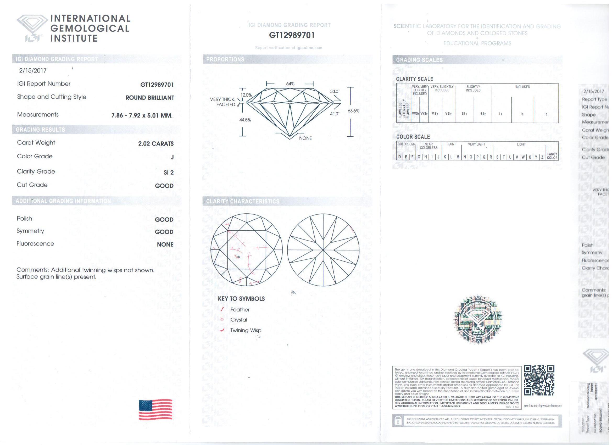 Diana M 18 kt White Gold  2.02 Cts, J-SI2 Diamond Pendant with Double Halo In New Condition For Sale In New York, NY