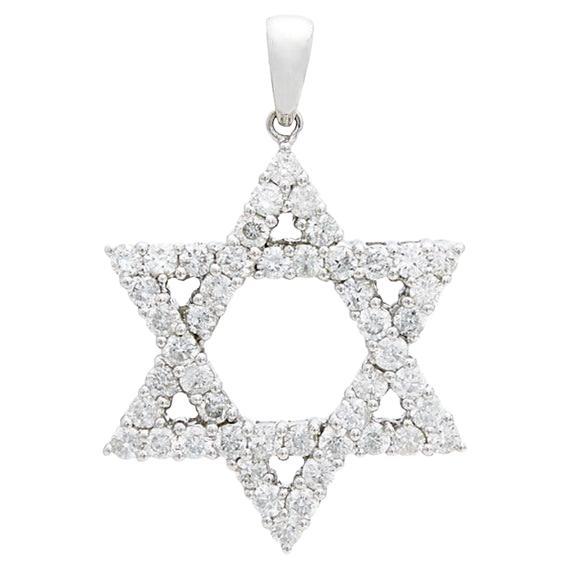 18 kt white gold jewish star diamond necklace featuring 1.72 cts tw of diamonds
Diana M. is a leading supplier of top-quality fine jewelry for over 35 years.
Diana M is one-stop shop for all your jewelry shopping, carrying line of diamond rings,