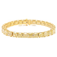 Used Diana M. 18 kt Yellow Diamond  Bracelet with 35.07ct Fancy Yellow Diamonds 