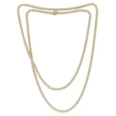 Diana M. 20.37cts 4 prong Diamond Riviera 18k Yellow Gold Necklace 