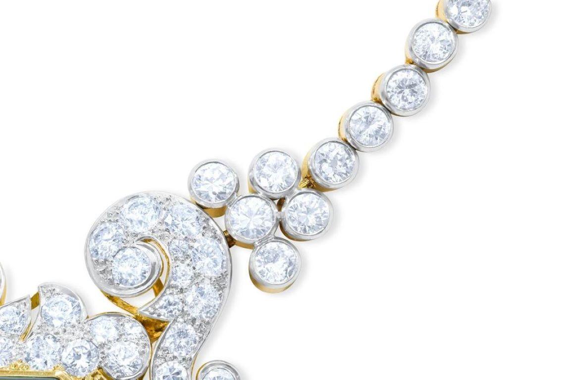 Art Déco Diana M 18.00 Ct Acquamarina Collana Art Deco in vendita
