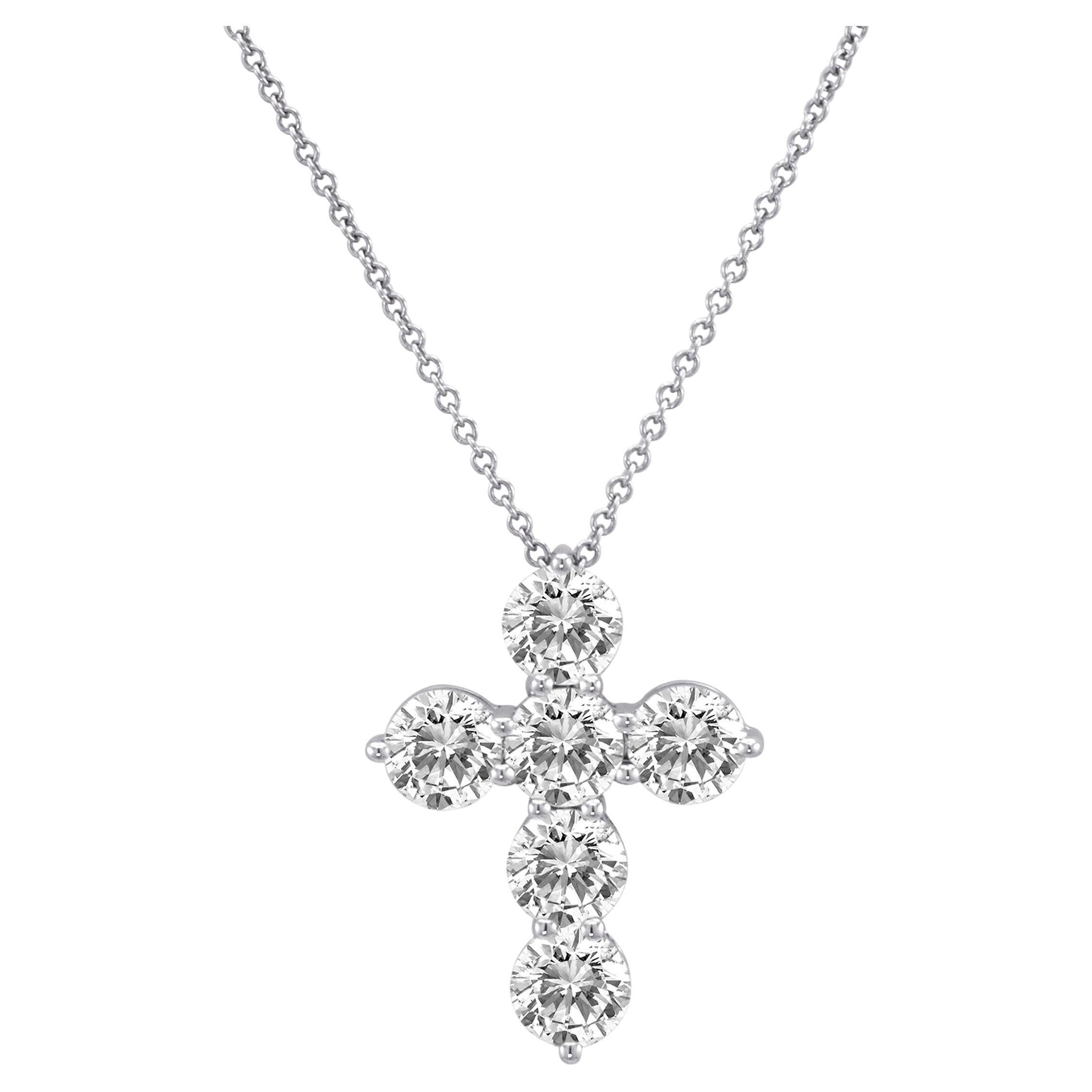 Diana M. 18K 1,50 ct. tw., Diana M. Diamant-Kreuz-Anhänger-Halskette