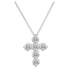 Diana M. 18K 1,50 ct. tw. Collier à pendentif croix en diamant