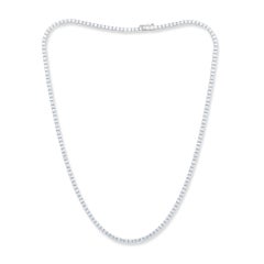 Diana M. 18K White Gold 15.00Cts Diamond Tennis Necklace