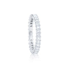 Diana M  1.52 Cts Princess Cut Diamond Eternity Band In 18K White Gold