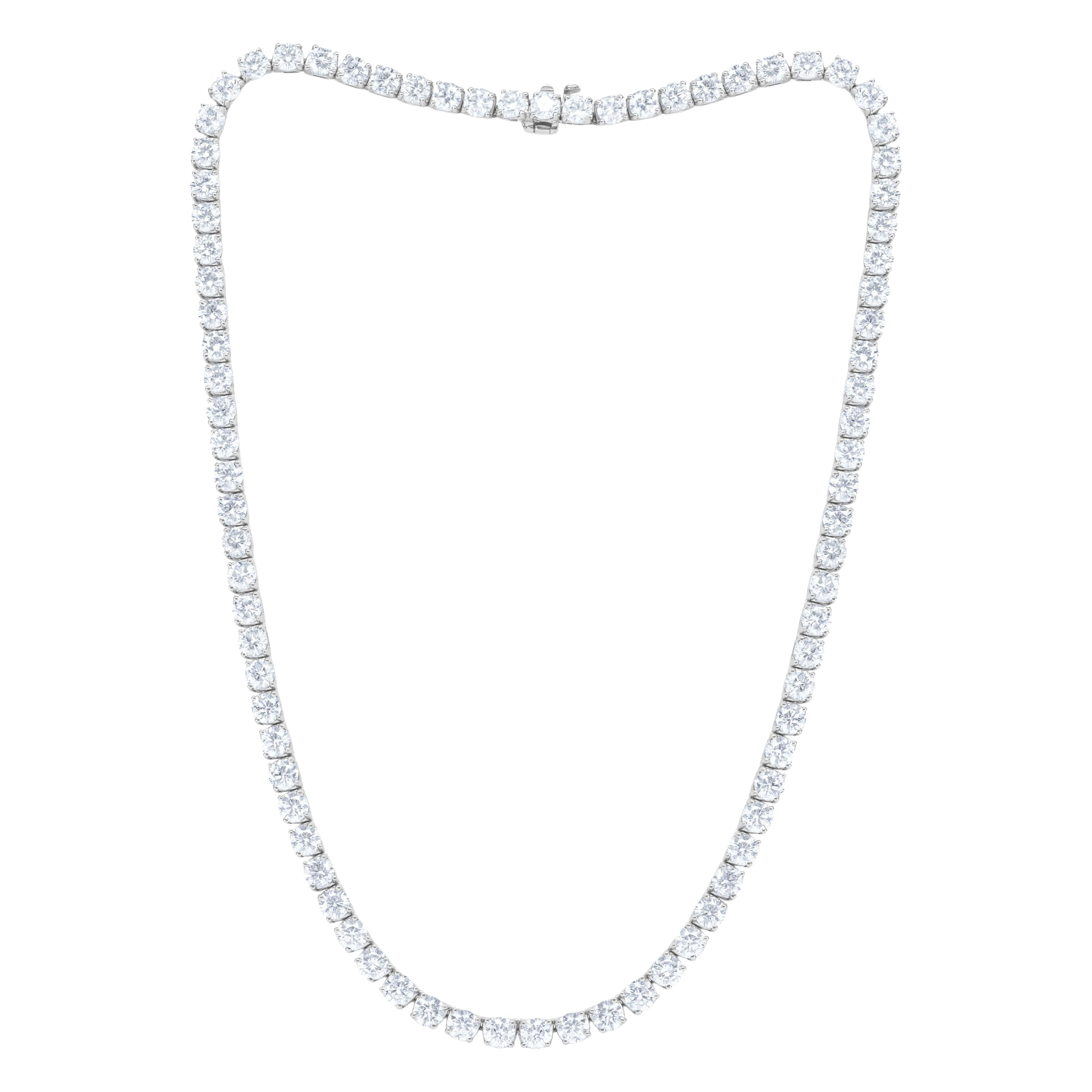 Diana M Collar Tenis Diamantes Oro Blanco 18K 20.20Cts