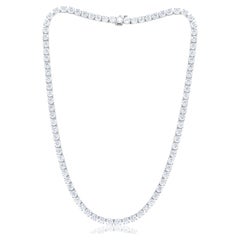 Diana M 18K White Gold 20.00Cts Diamond Tennis Necklace