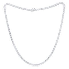 Diana M Collar de Tenis de Diamantes en Oro Blanco de 18 K y 4 Puntas de 23,20 Ct