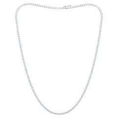 Diana M 18K White Gold 31.50 Ct Diamond Tennis Bracelet Set in 4 Prong 78 Stones