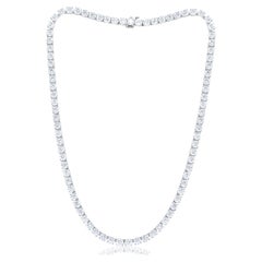 Diana M. 18K White Gold 41.00Cts Diamond Tennis Necklace