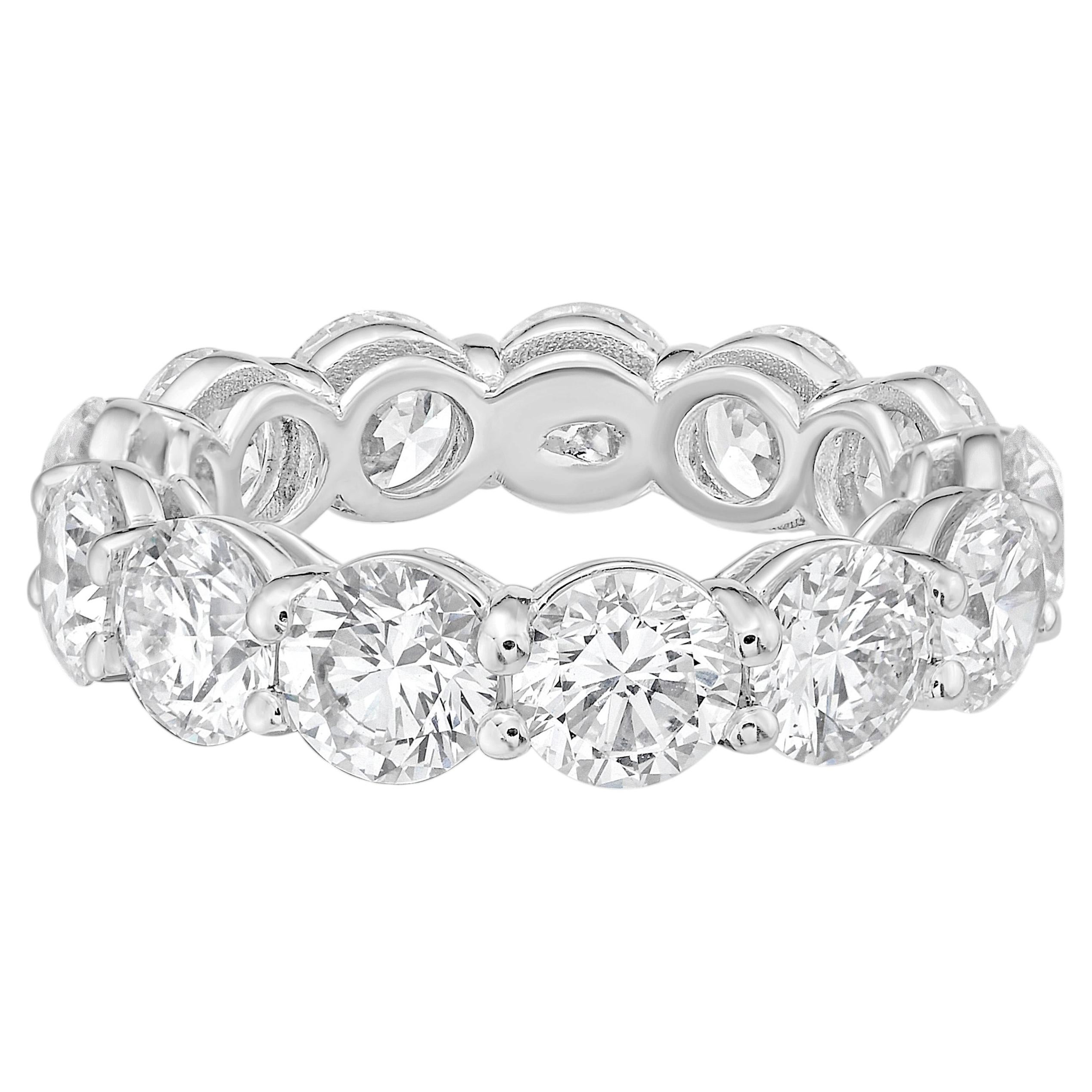 Diana M 18K White Gold 6.25cts Diamond Eternity Band