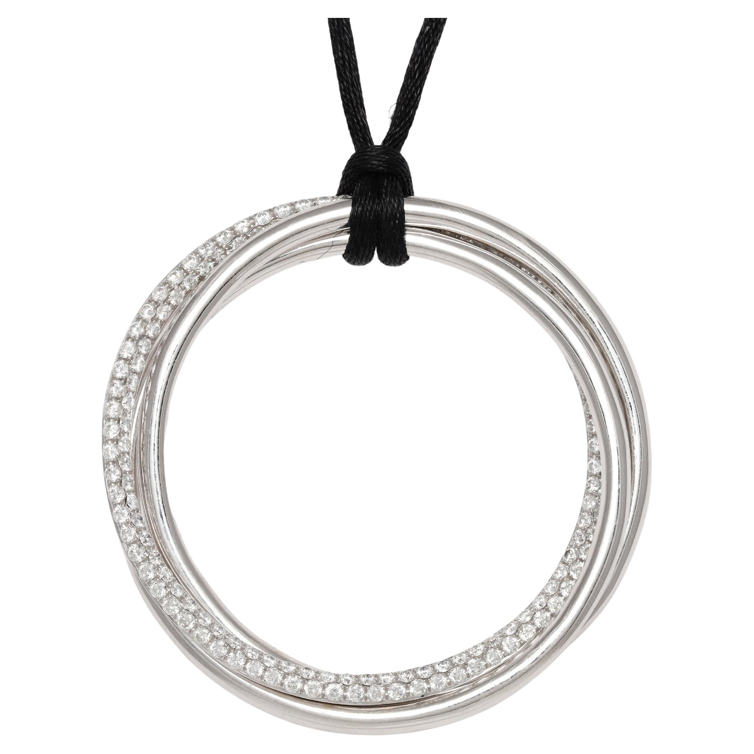 Diana M. 18K White Gold Diamond Pendant