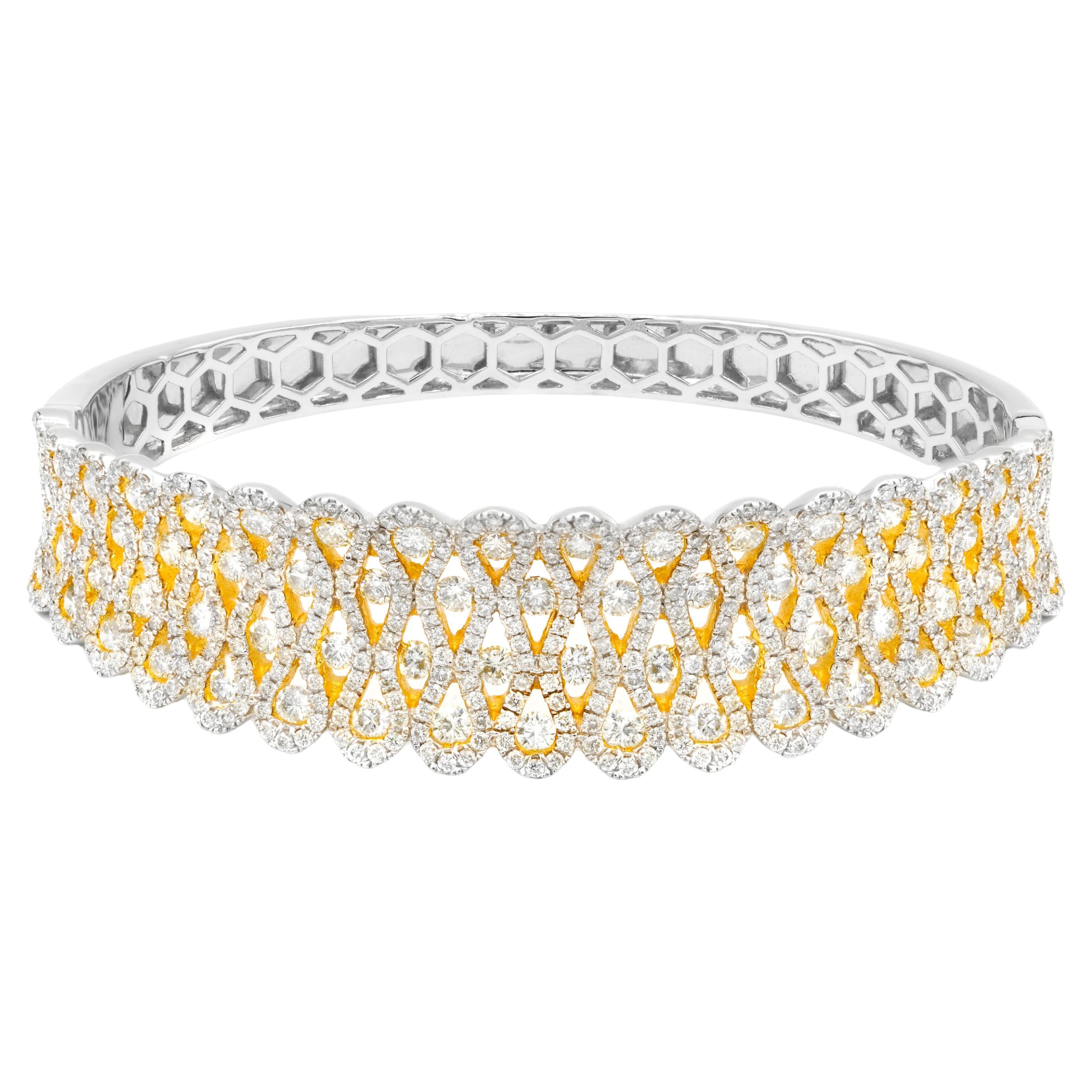 Diana M Bracelet mode en or blanc 18 carats