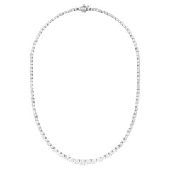 Diana M Collar de Tenis de Diamantes Graduados en Oro Blanco de 18 K de 28,15 qt, 93 Piedras