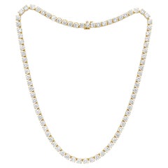 Diana M. 18K Yellow Gold 21.60Cts Diamond Tennis Necklace