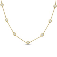 Diana M. Collar de oro amarillo de 18 quilates y 2,30 quilates de diamantes