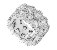 Diana M. 9.15 Ct Round Diamond Two Row Anniversary Band