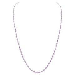 Diana M 18kt Gold Oval 101,98Kt Rosa Saphir Halskette