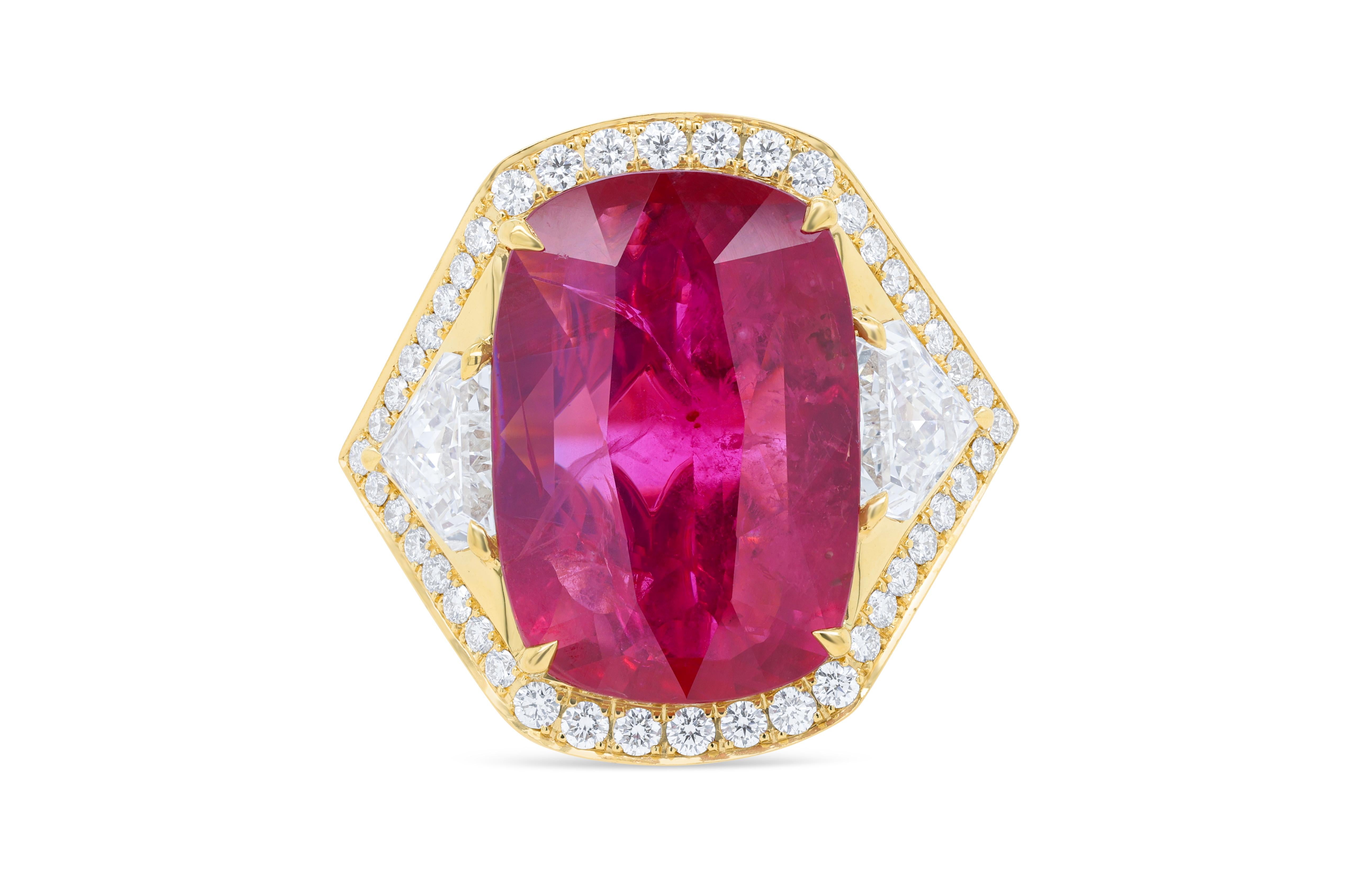 Modern Diana M. 18kt Ruby Ring 10.01cts Certified By GRS Pigeon Blood Red  For Sale