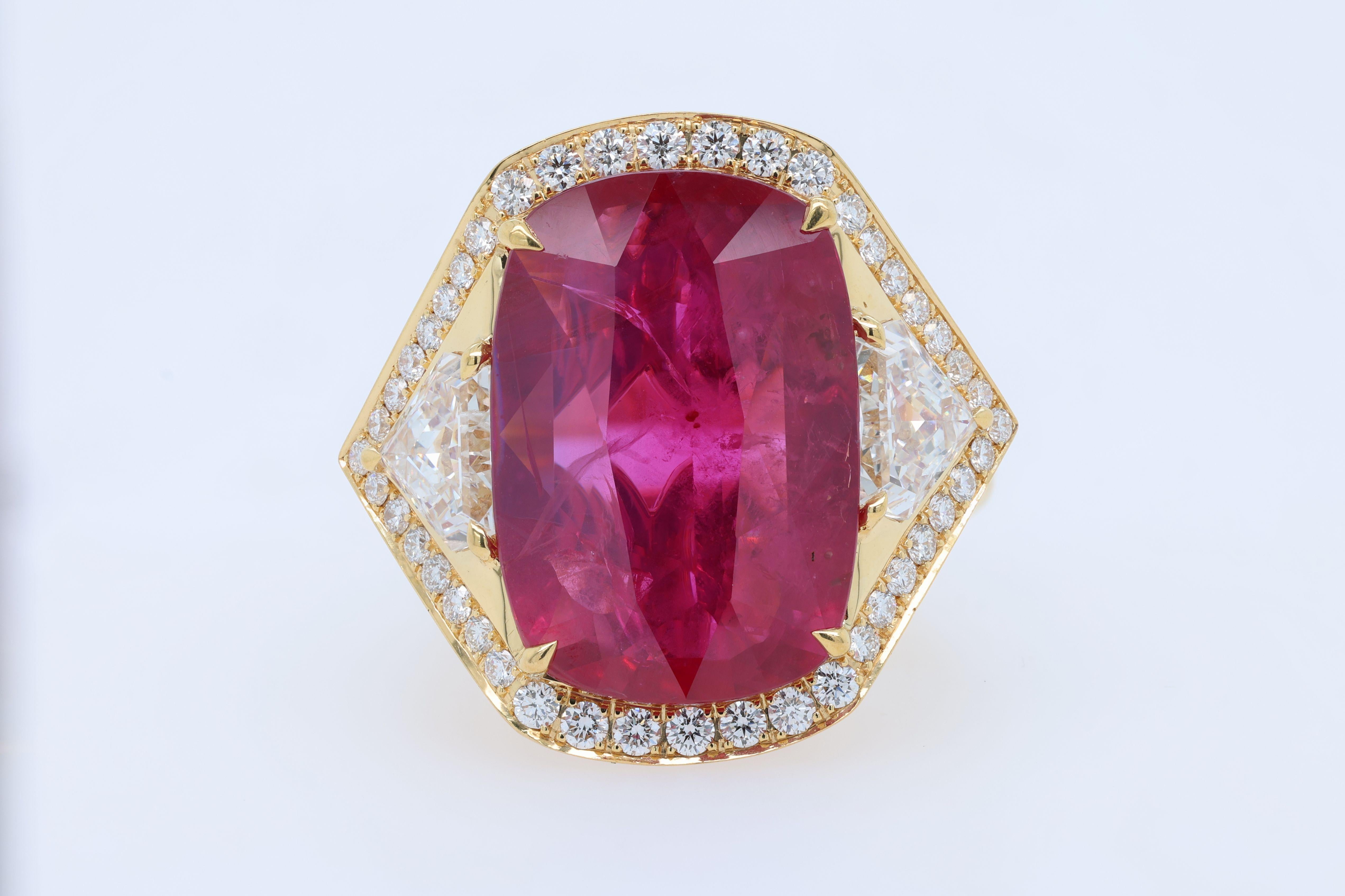 Diana M. 18kt Ruby Ring 10.01cts Certified By GRS Pigeon Blood Red  For Sale 1